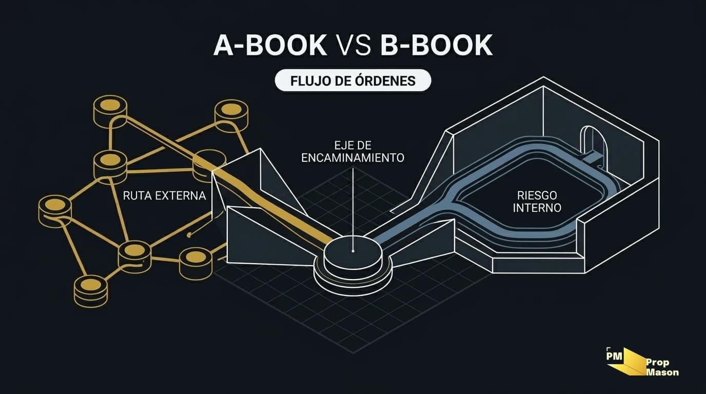 A-book vs B-book en prop firms: lo que debe saber un trader