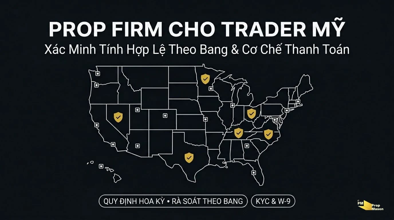 Prop firm USA: firm nào nhận trader, xét theo từng bang và nền tảng