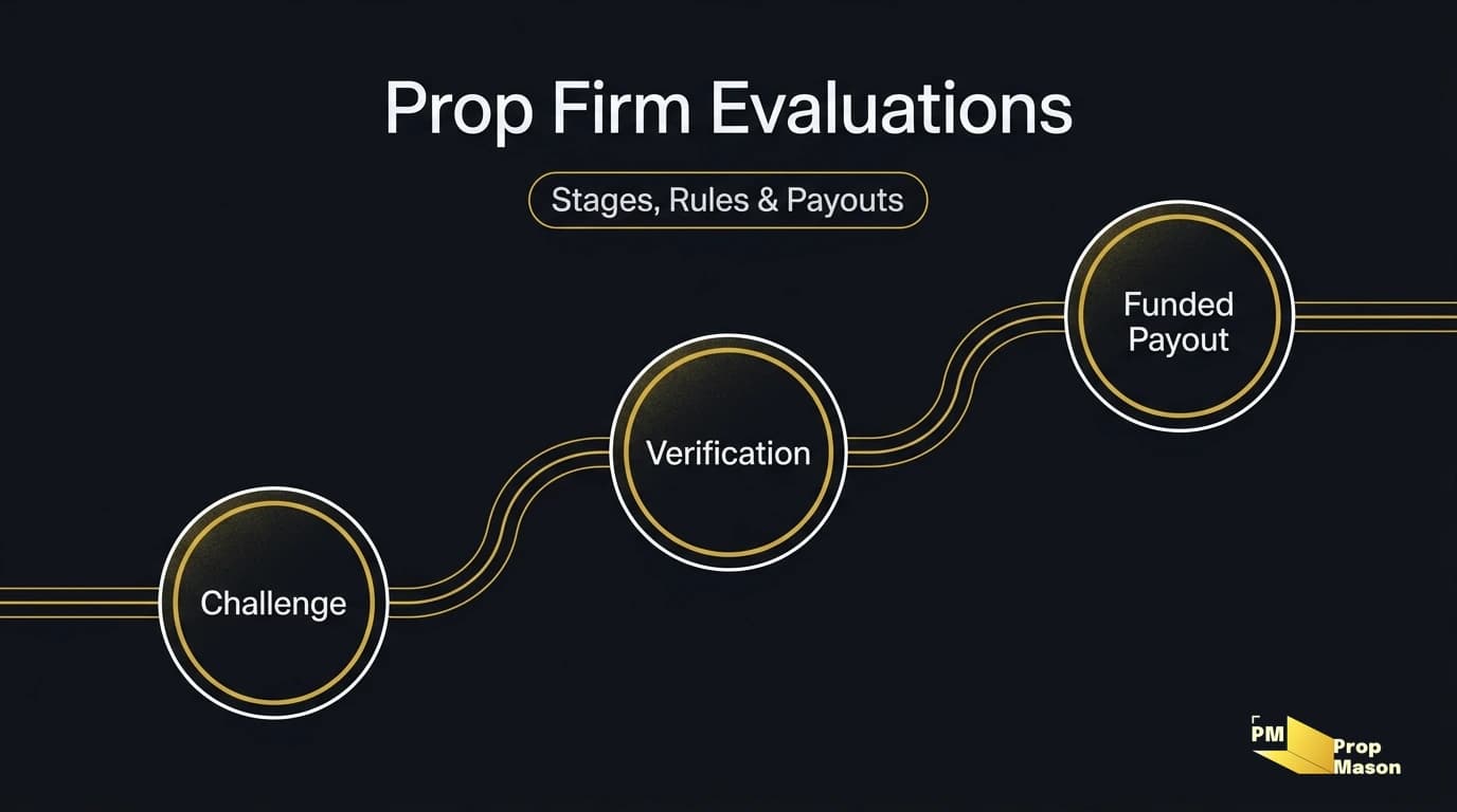 How Prop Firm Evaluations Work: Stages, Rules and Payout