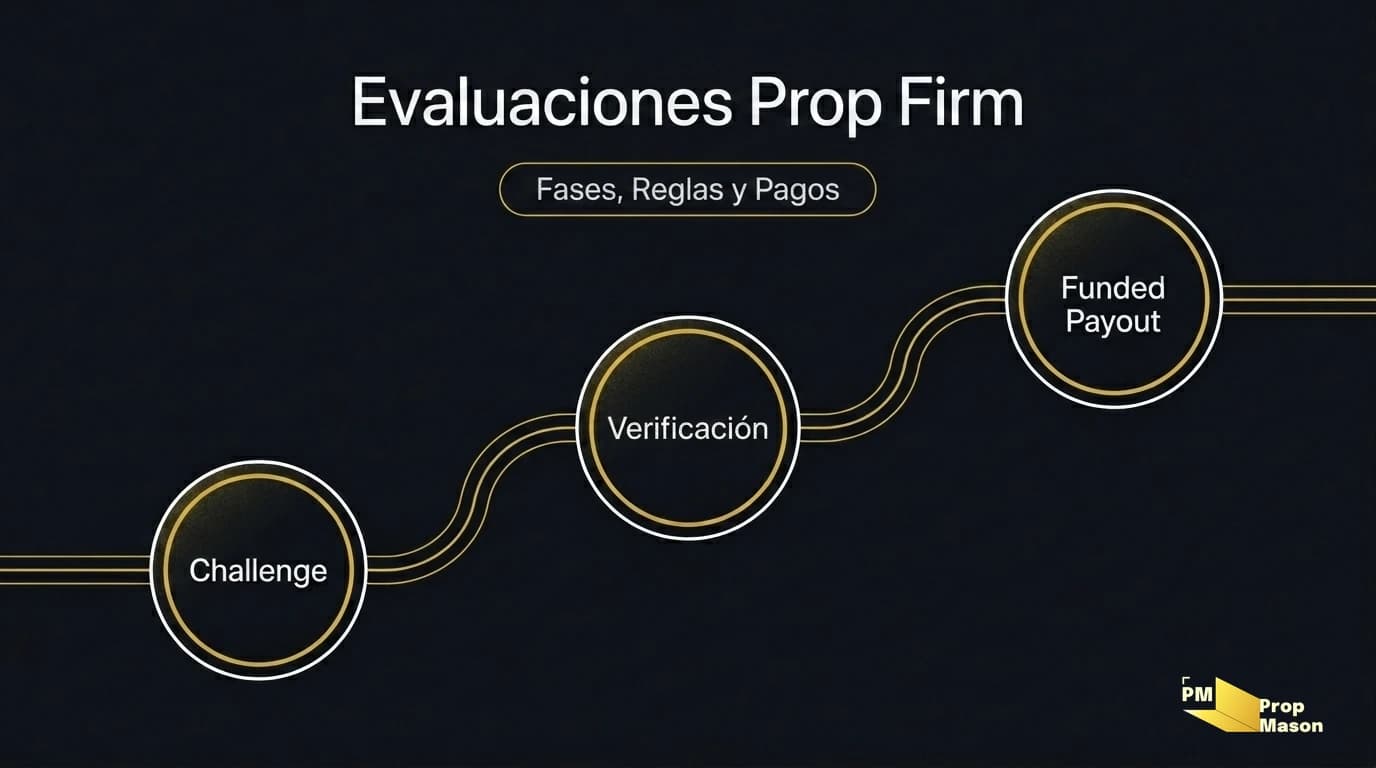 Cómo Funcionan las Evaluaciones de Prop Firms: Fases y Payout