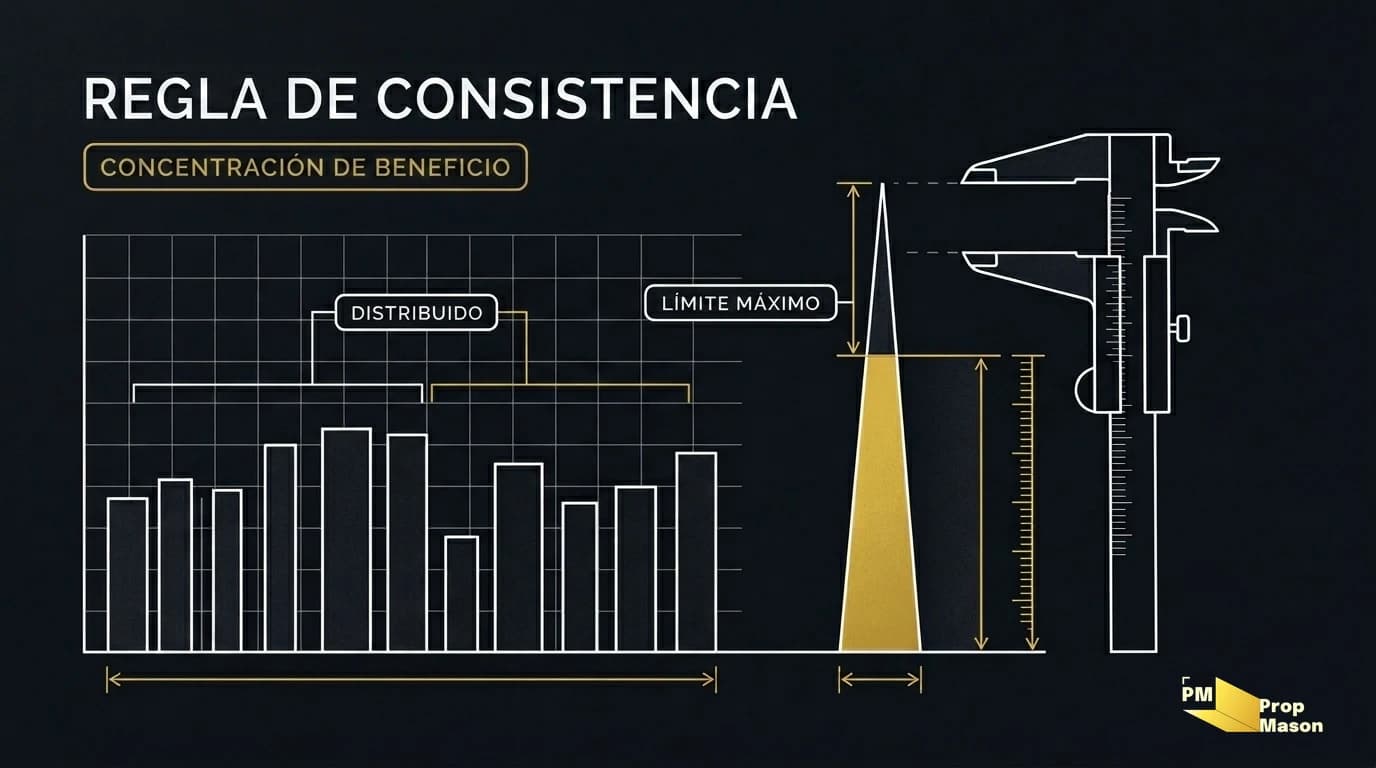 Qué es la regla de consistencia en una prop firm y cómo se calcula