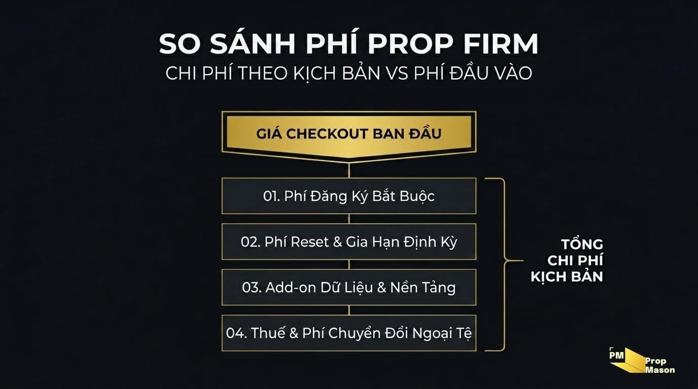 Cheapest prop firm: giá checkout thấp chưa phải chi phí thấp