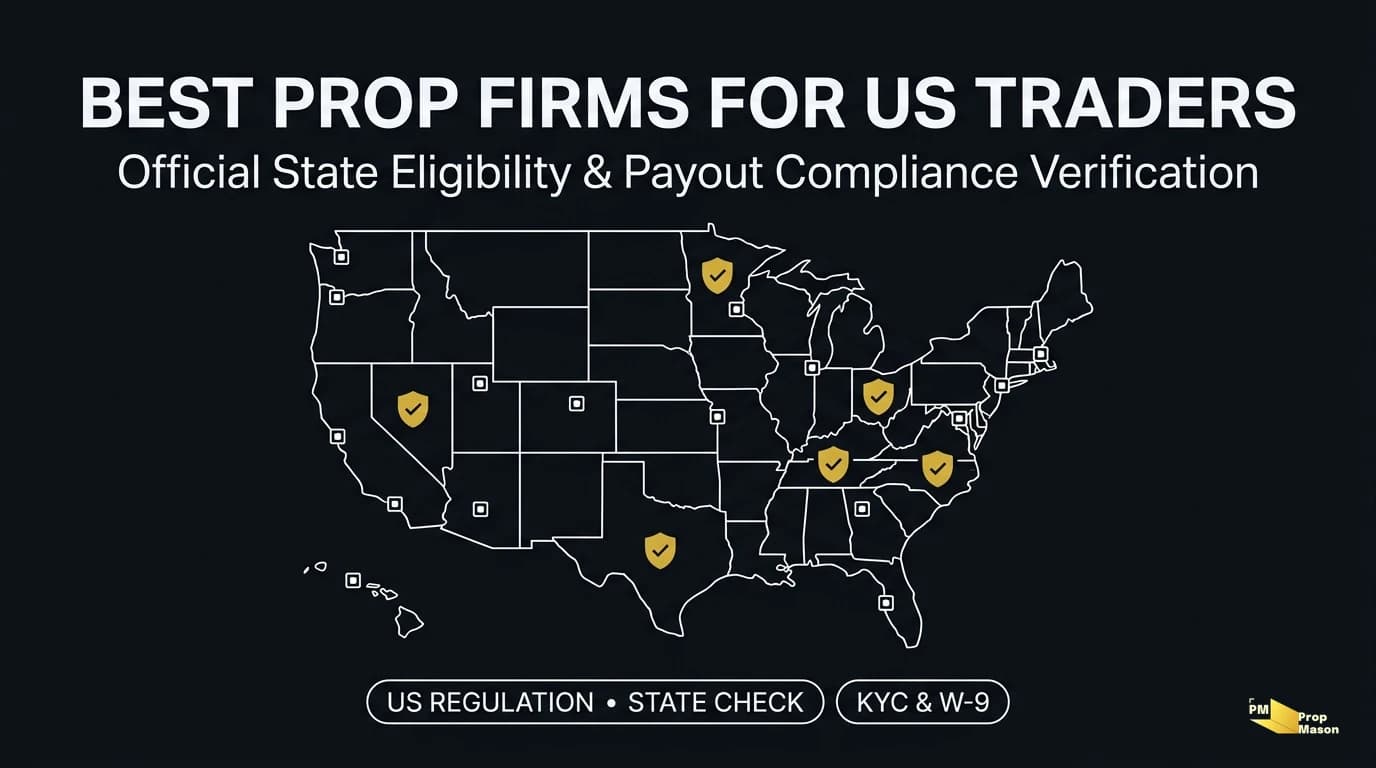 Best prop firms for US traders, checked state by state