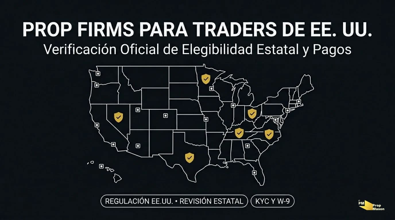 Cuentas de fondeo para Estados Unidos: reglas por firma y por estado