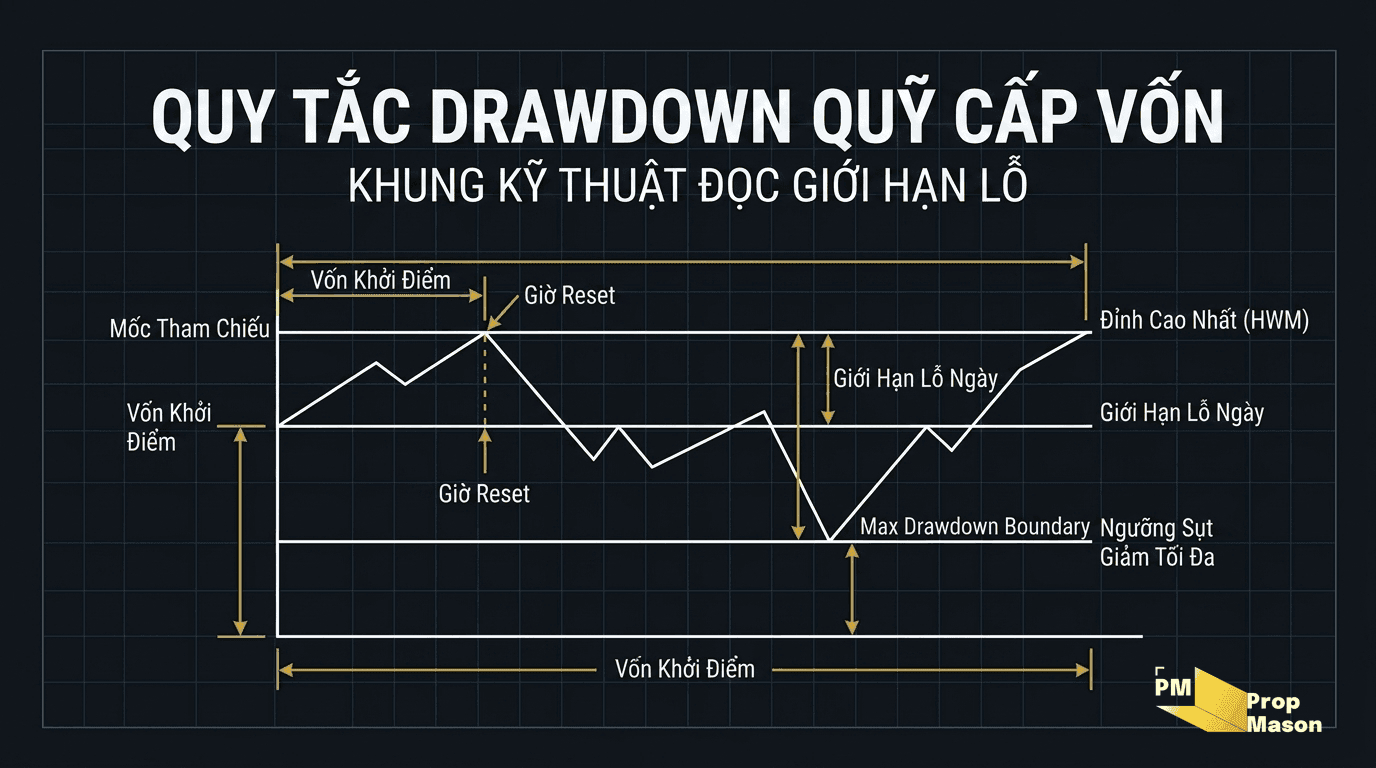 Prop Firm Drawdown Rules: Cách đọc giới hạn lỗ