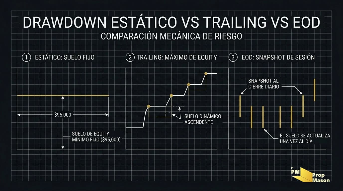 Comparar Drawdown Trailing, EOD y Estático