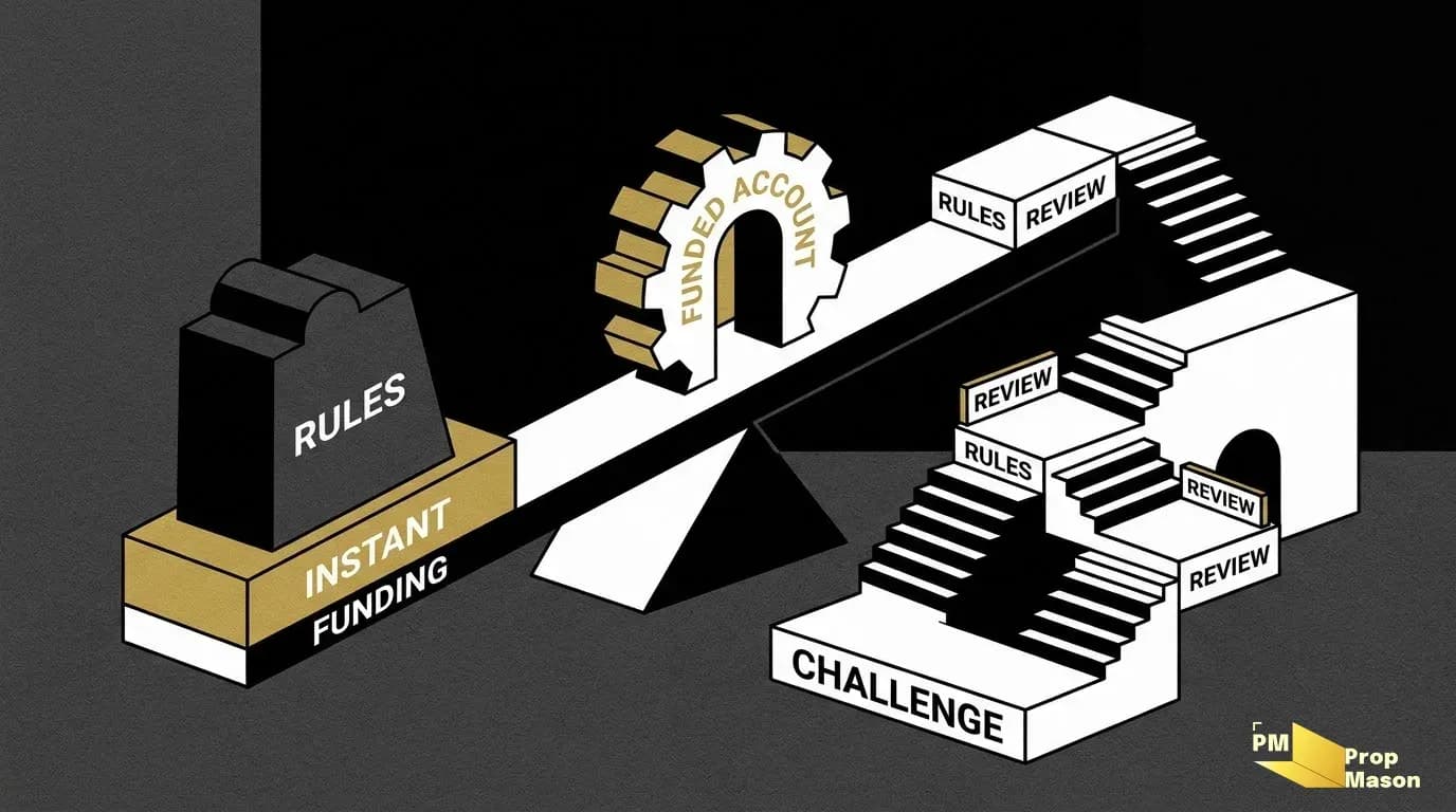 Instant funding vs challenge: compare fees, drawdown and payouts